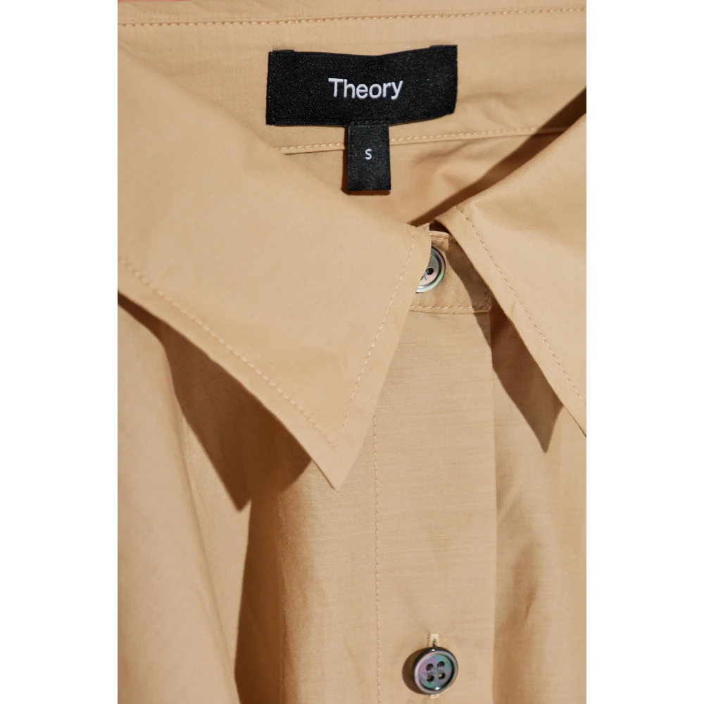 Theory Loszittend overhemd Beige Dames