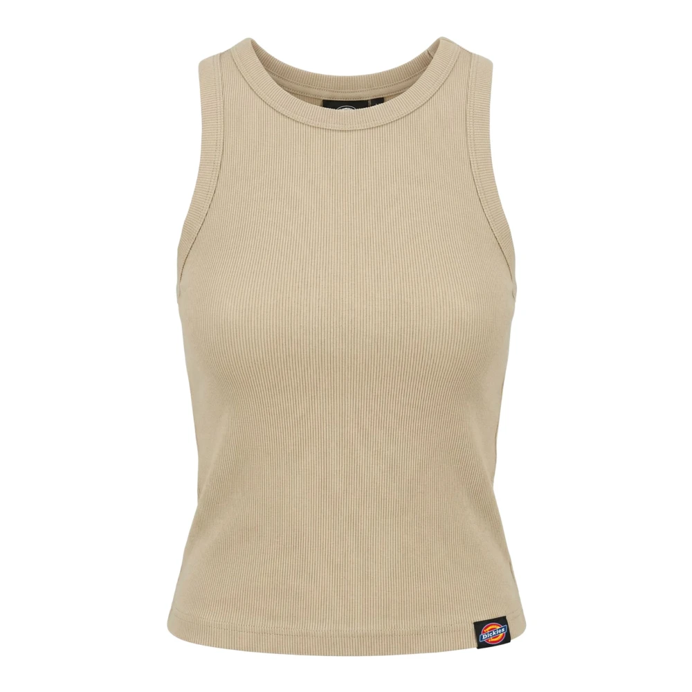Dickies Women's Beige Plentywood Vest - Sleeveless Tops - S - Tops
