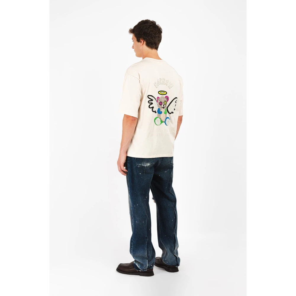 Barrow T-shirt 'Angel' Strass White Unisex