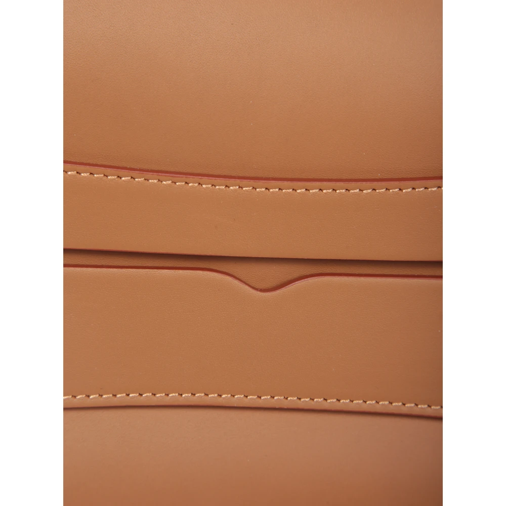 JW Anderson Premium Leren Loafer Tas in Karamel Brown Dames