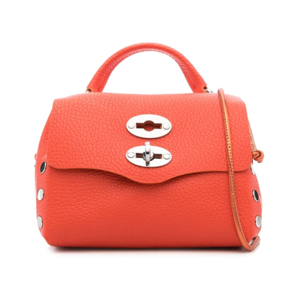 Zanellato Zonsondergang Oranje Twist-Lock Schoudertas Orange Dames