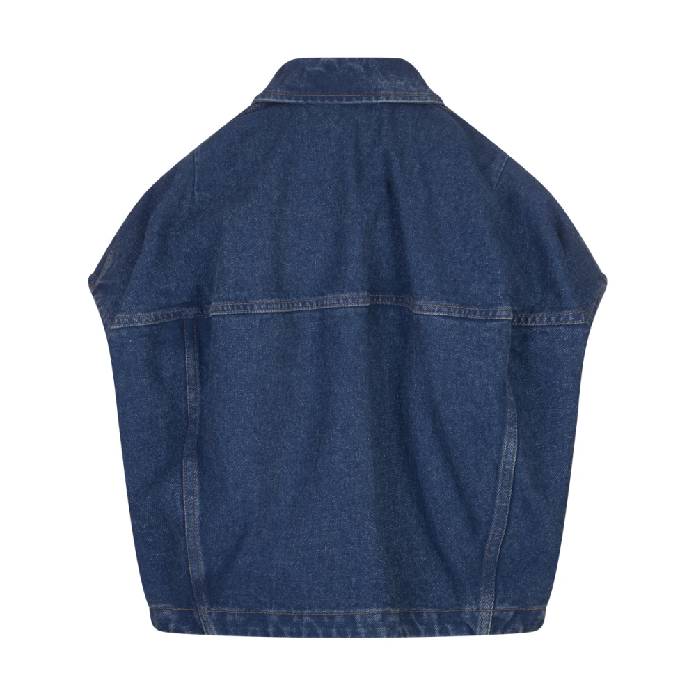 Marni Blauwe Denim Jas Cocoon Stijl Blue Dames