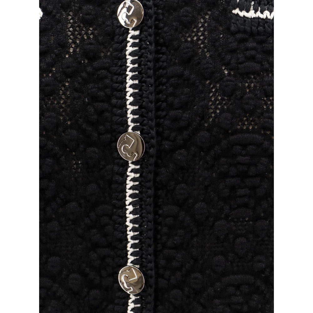 TORY BURCH Zwart Gebreid met Metalen Knopen Black Dames