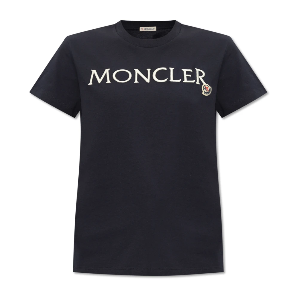 Moncler Klassiek Logo T-Shirt Black Dames