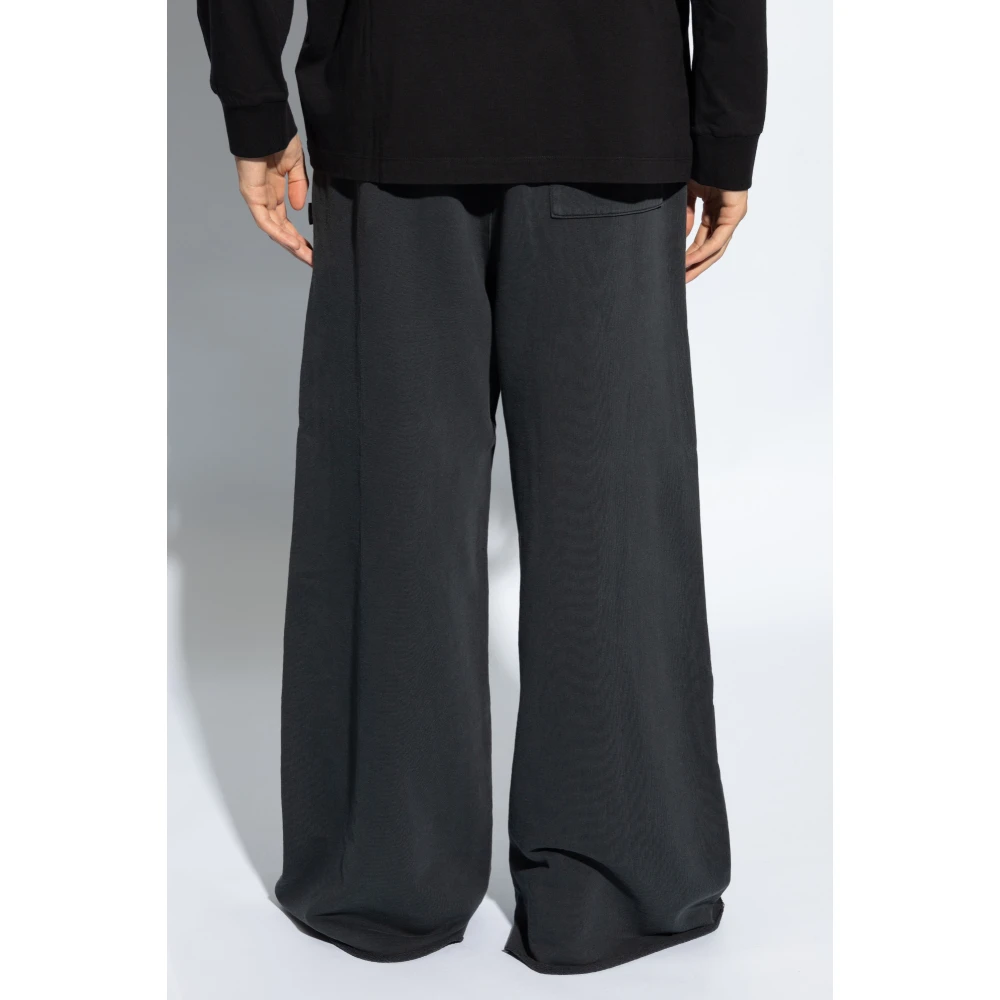 MM6 Maison Margiela wide-leg sweatpants Black Heren