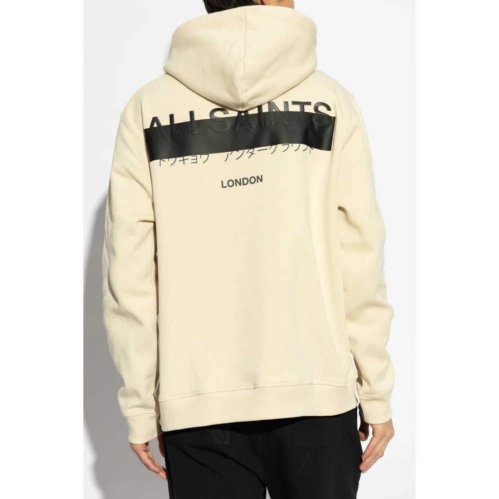 AllSaints Hoodie Beige Heren