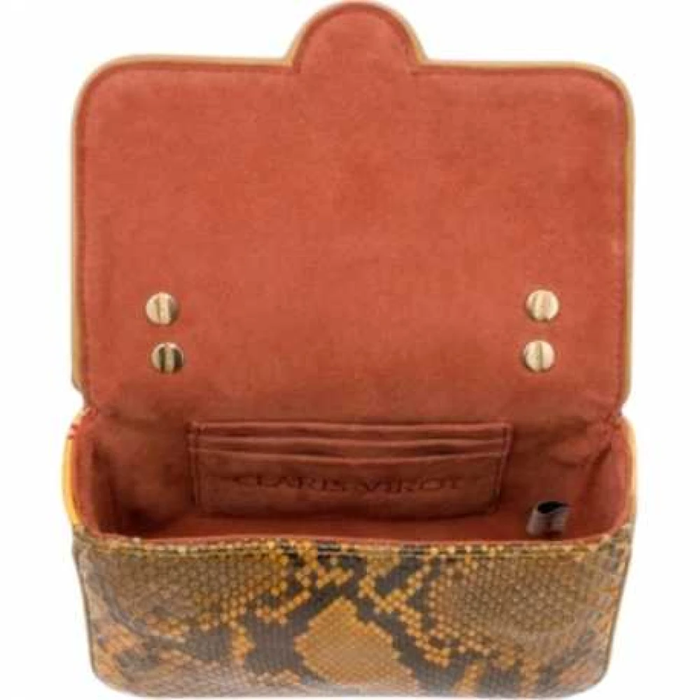Claris Virot Python Ranch Mini Ava Tas Brown Dames