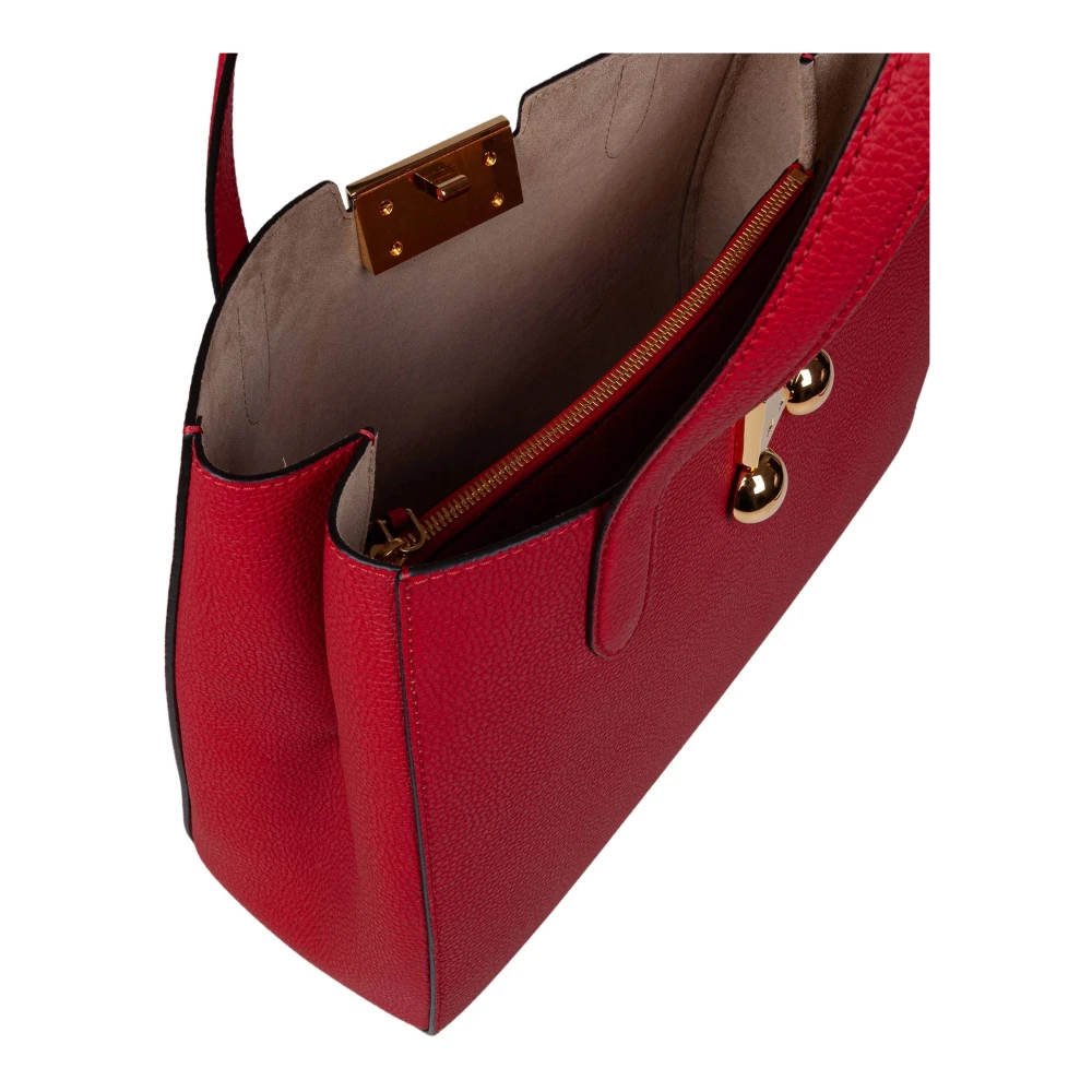 Marni Rode leren tas met dubbele handgreep Red Dames