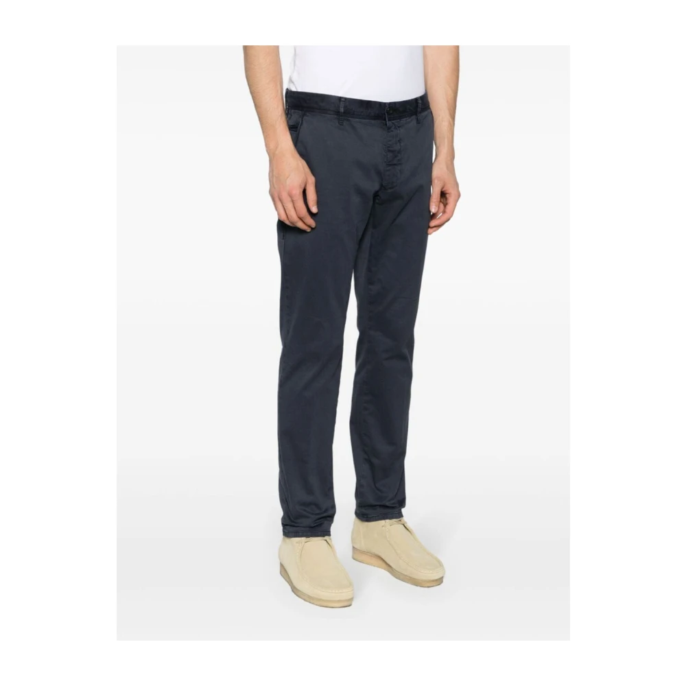 Incotex Casual Katoenen Broek Blue Heren