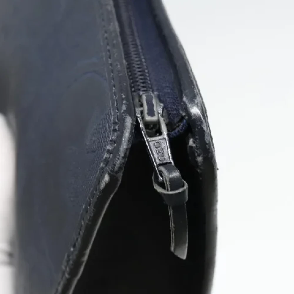 Dior Vintage Pre-owned Canvas clutches Blue Dames