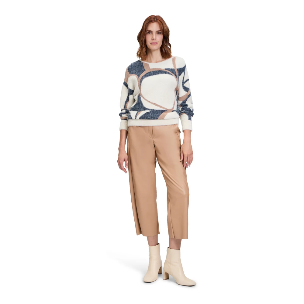 Betty & Co Gebreide trui met effectgaren Multicolor Dames