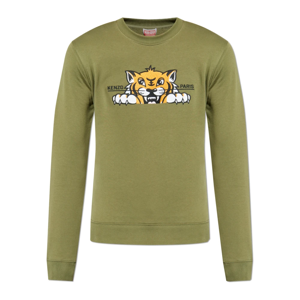 Kenzo Men's Green Sweatshirt With Logo