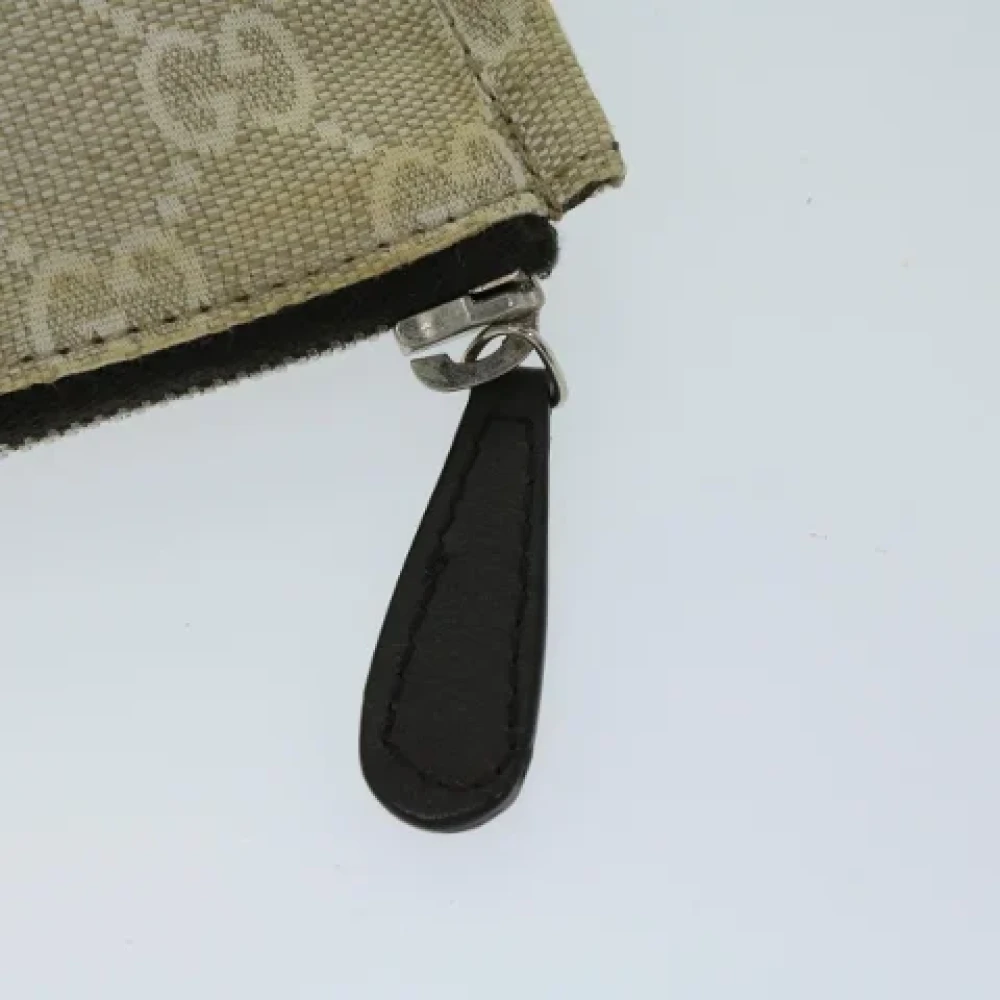 Gucci Vintage Pre-owned Canvas pouches Beige Dames