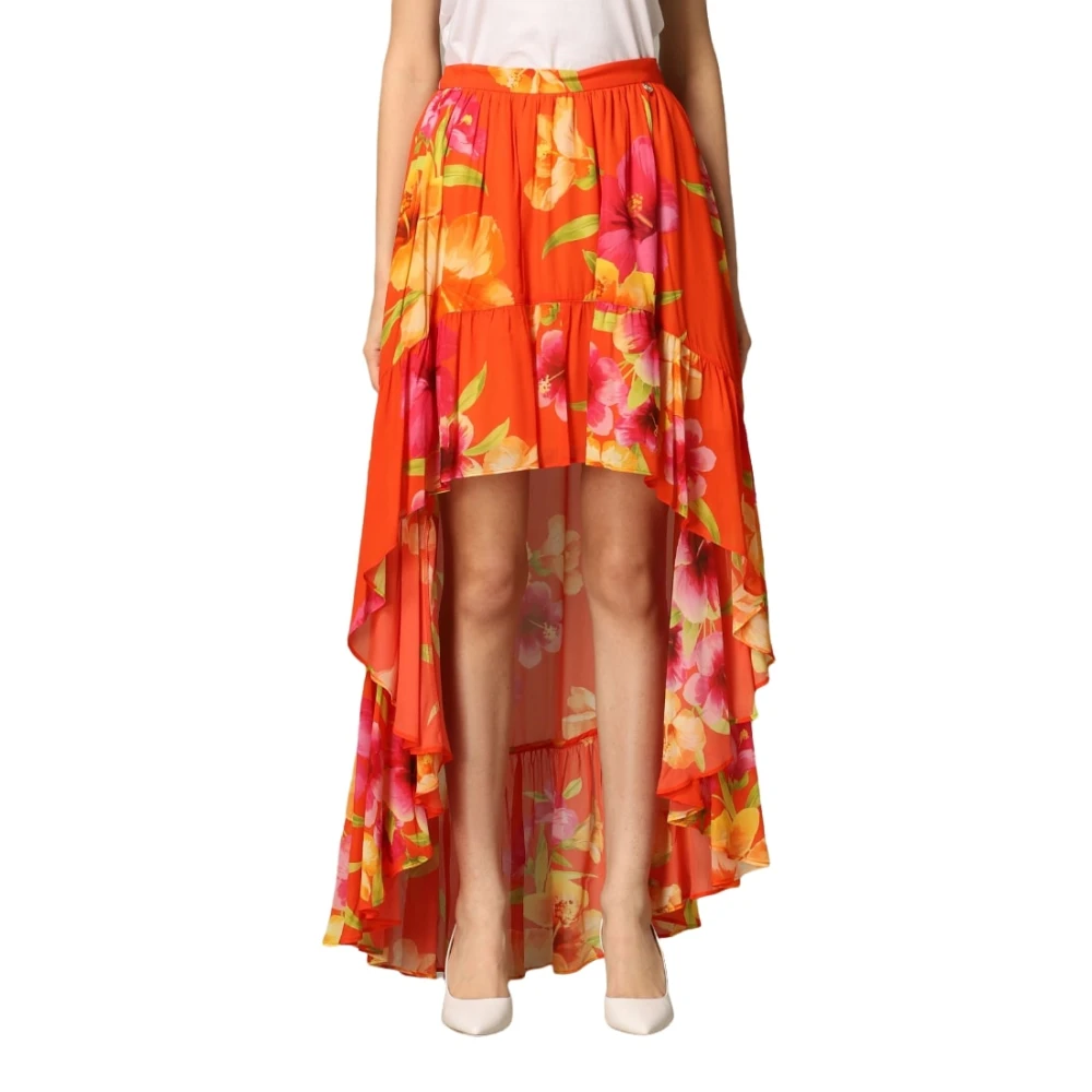 Twinset Korte Rok Casual Stijl Orange Dames