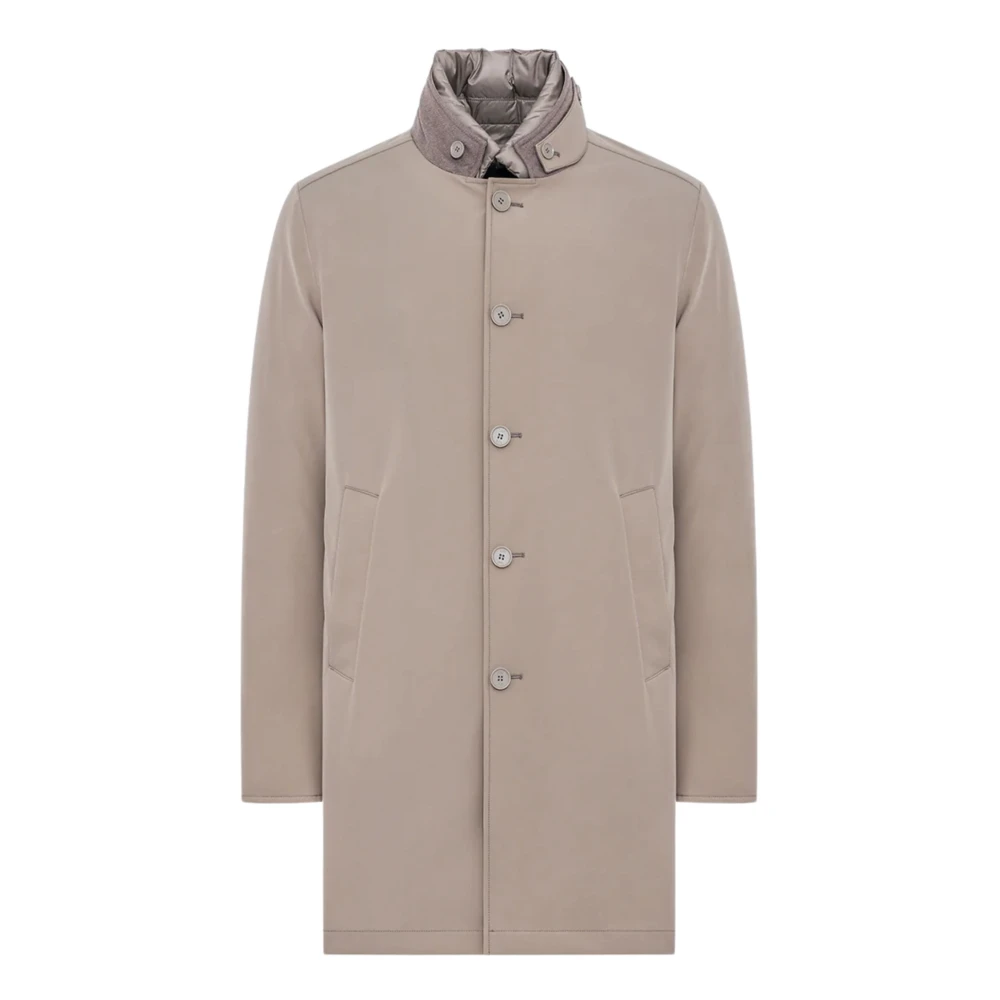 Duno Beige 3-Lagen Gewatteerde Jas Beige Heren