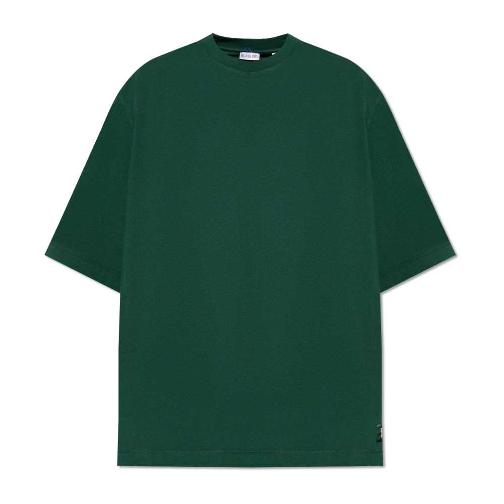 Burberry T-shirt van biologisch katoen Green Heren