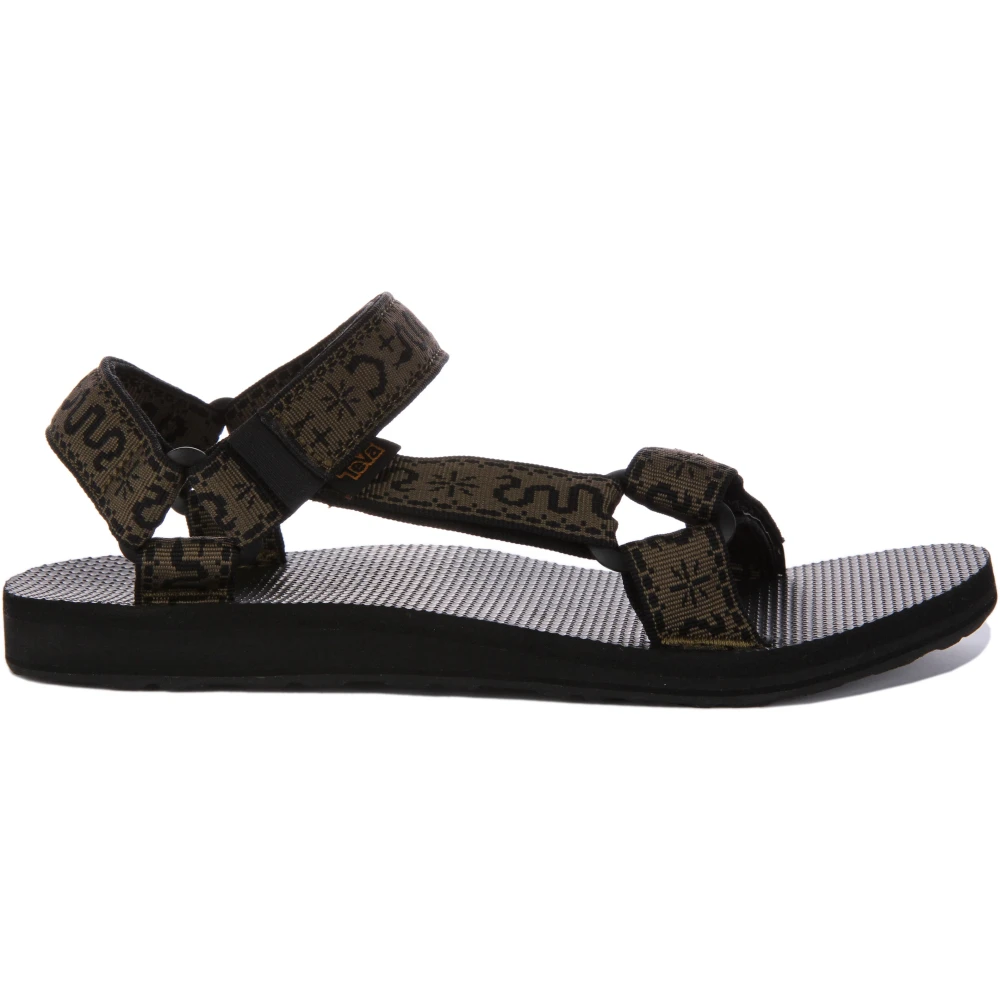 Teva Green Flat Sandals, Male, 13 Uk, Universal Sandals In Olive Pattern