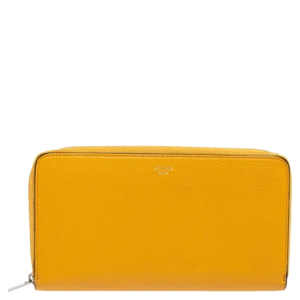 Celine Vintage Pre-owned Leather wallets Yellow Dames