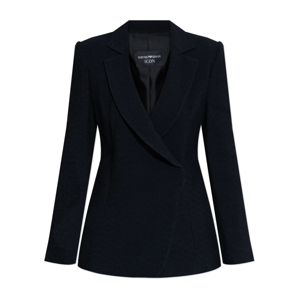 Emporio Armani Vrouw Zwart Blazer Met Zakken