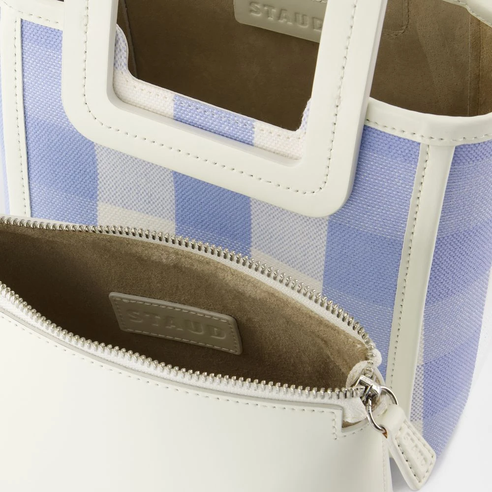 Staud Blauwe Leren Mini Shirley Tas Blue Dames