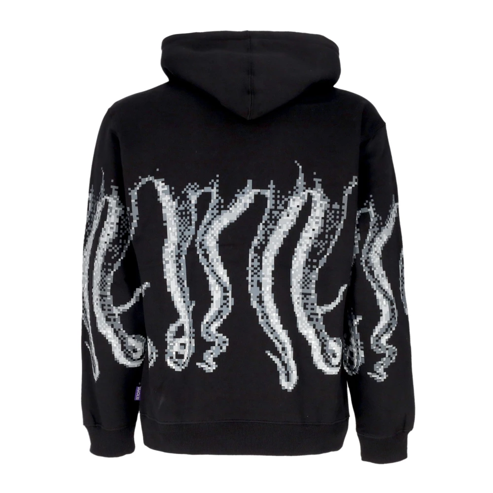 Octopus Zwarte Outline Hoodie met Tentakel Logo Black Heren