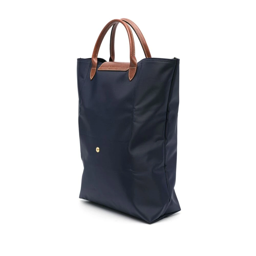Longchamp Donkerblauwe Canvas Tote Tas Blue Dames