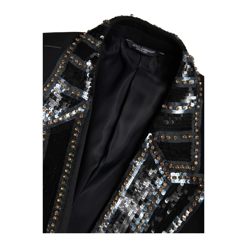 Dolce & Gabbana Paillet Trim Blazer 2-Delig Pak Black Heren