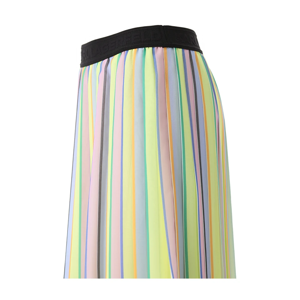 Karl Lagerfeld Multicolor Gestreepte Geplooide Rok Multicolor Dames