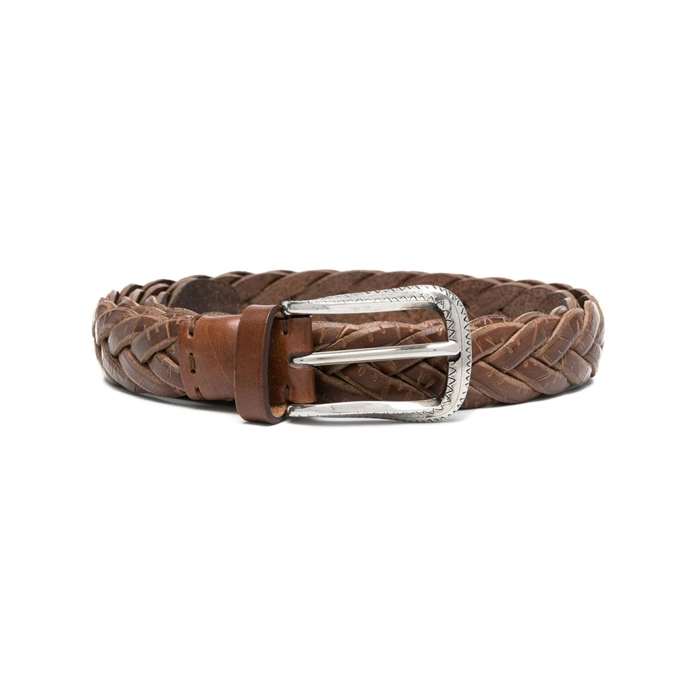 BRUNELLO CUCINELLI Verhoog je stijl met de C6076 Riem Brown Heren