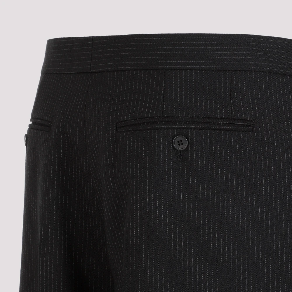 The Row Baird Broek in Zwart Grijs Melange Black Heren