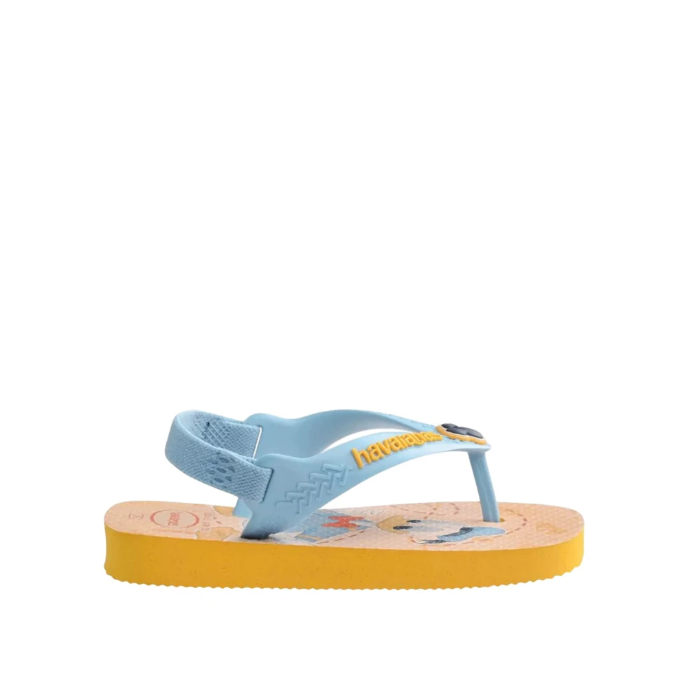 Havaianas Girls Yellow Disney-Inspired Flip Flops With Elastic Strap Size 21 Eu
