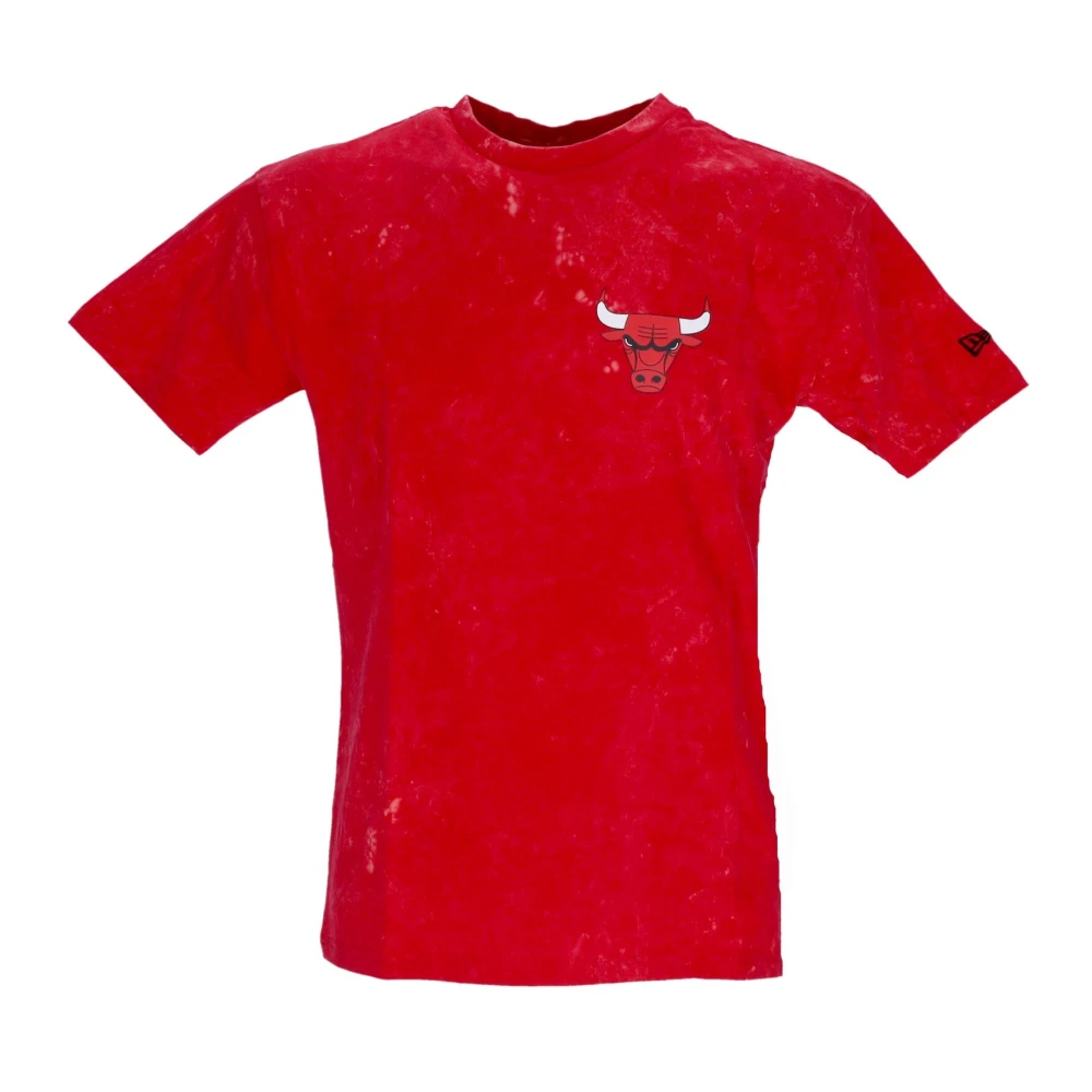 New era Chicago Bulls Grafische Tee Gewassen Rood Red Heren
