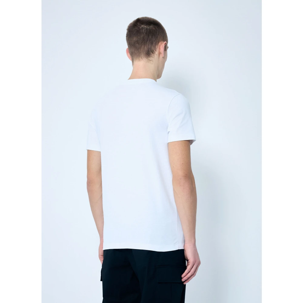 Moncler Set van drie logo patch T-shirts White Heren