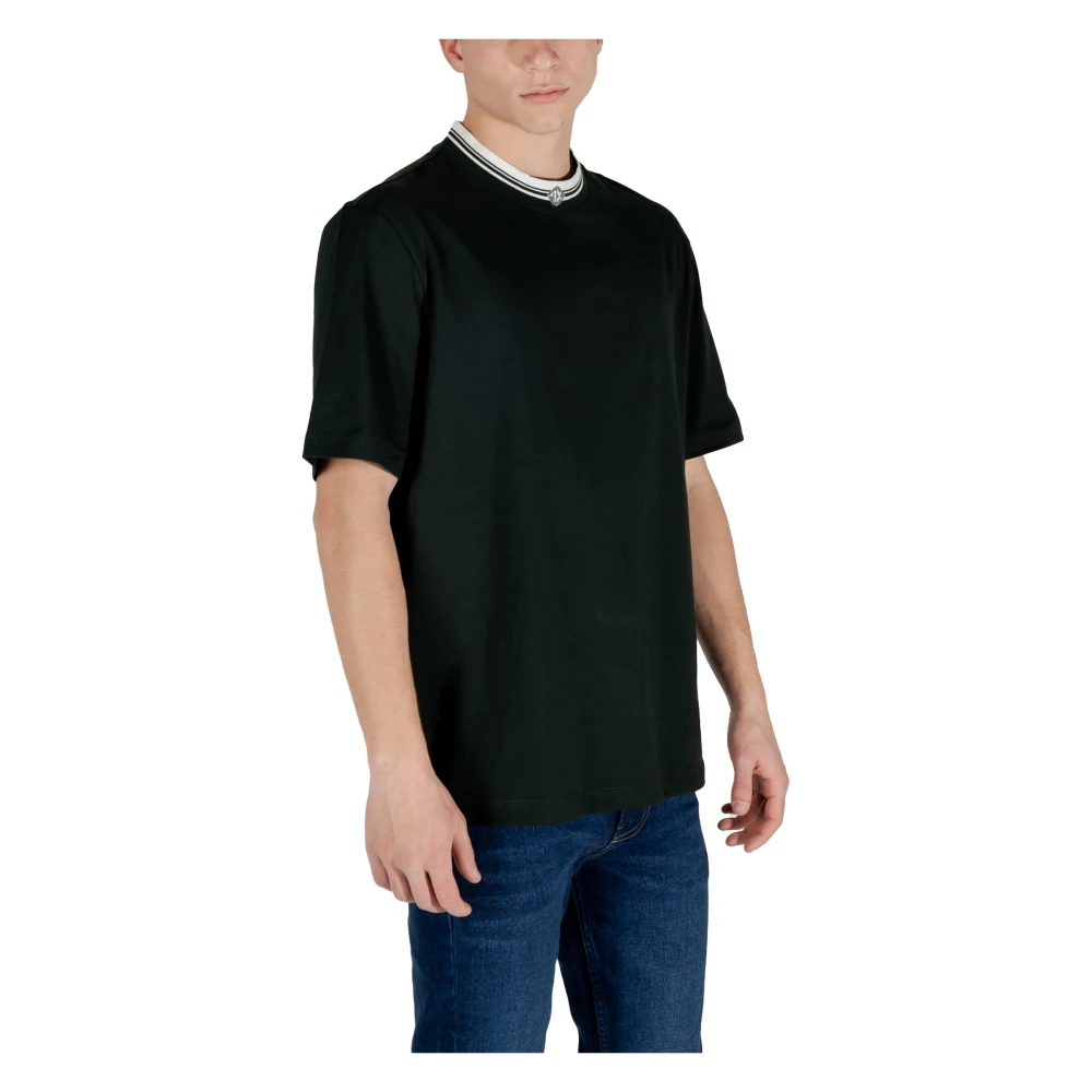 Armani Exchange Katoenen T-shirt korte mouwen lente zomer Black Heren