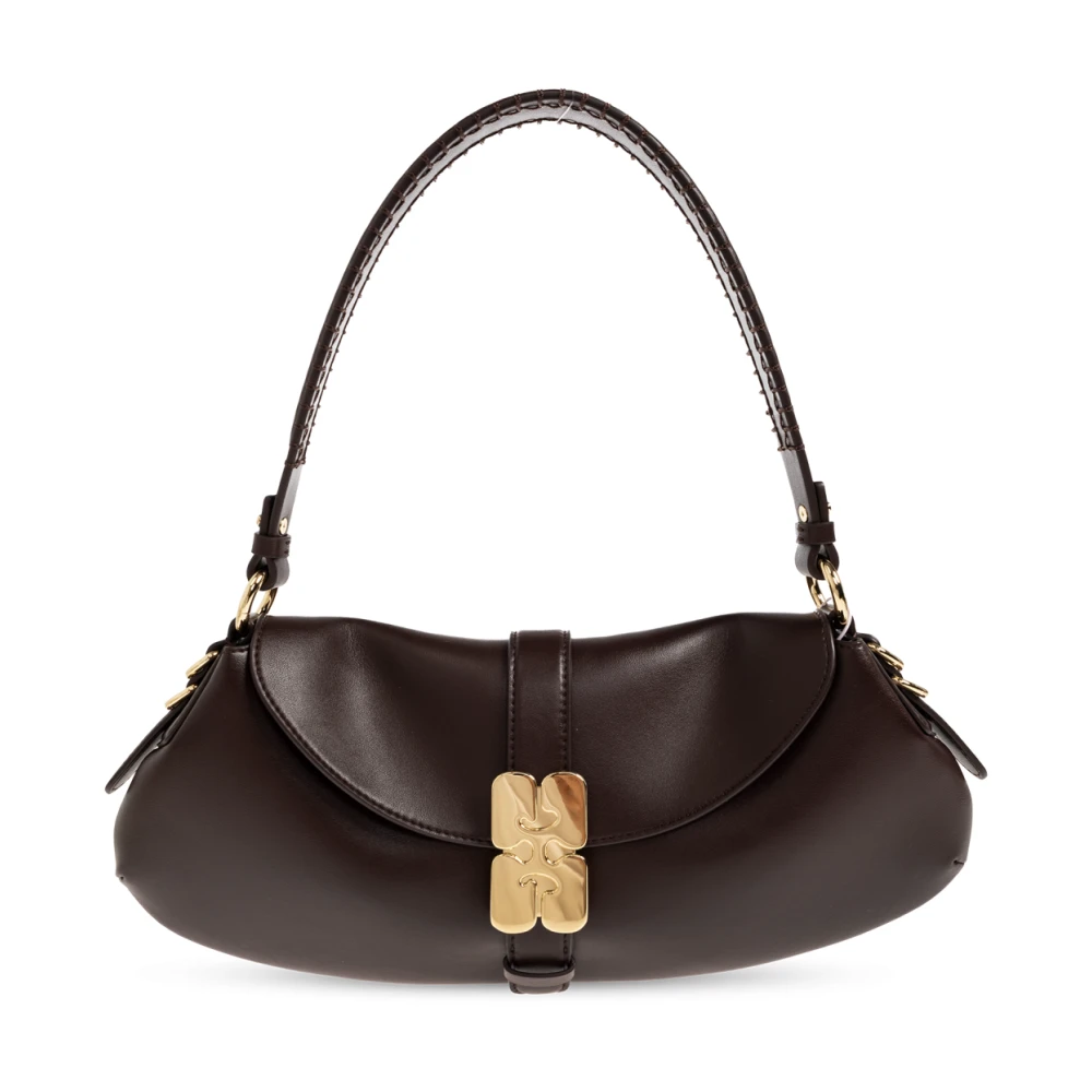 Ganni Eco Leather Bag - Female - Shoulder Bags - Red - One Size - Bags