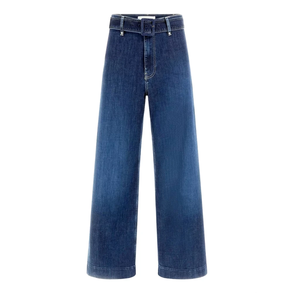 Guess Bootcut jeans met knoop- en ritssluiting Blue Dames