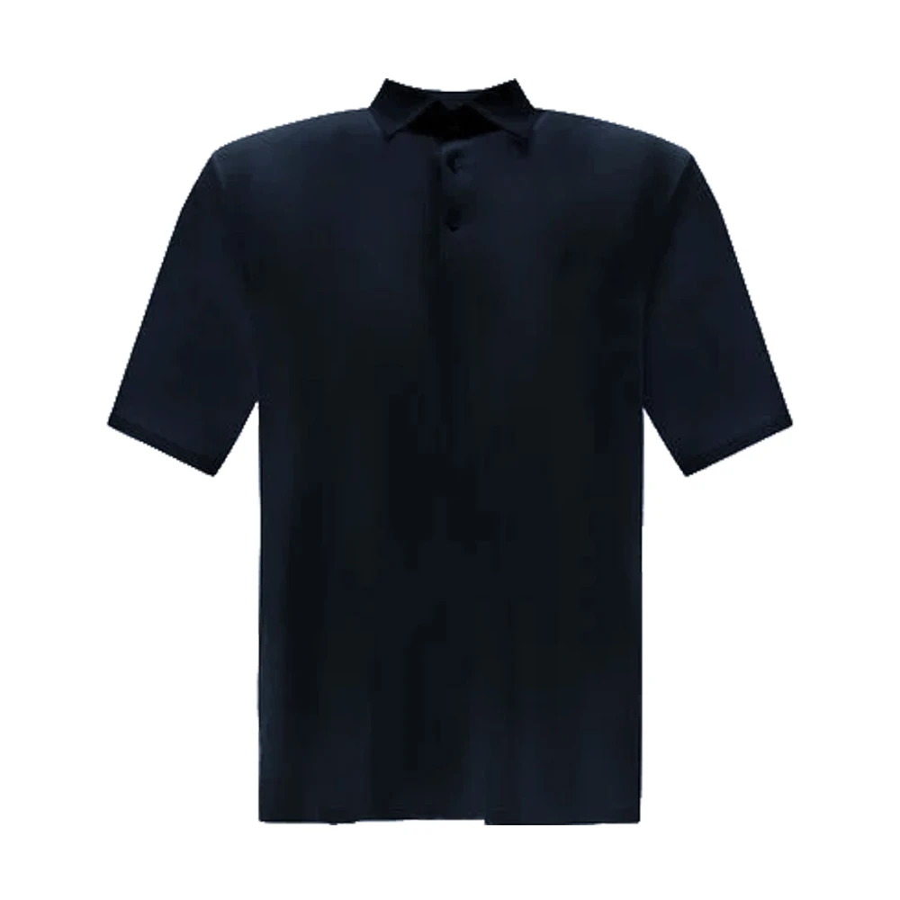 Herno Mannelijk Blauw Tops Heren, M, Tweed, Spring Ultralight Scuba Polo Shirt