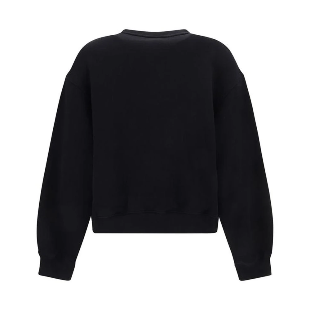 alexander wang Geribbelde Katoenen Sweatshirt met Logo Gray Dames