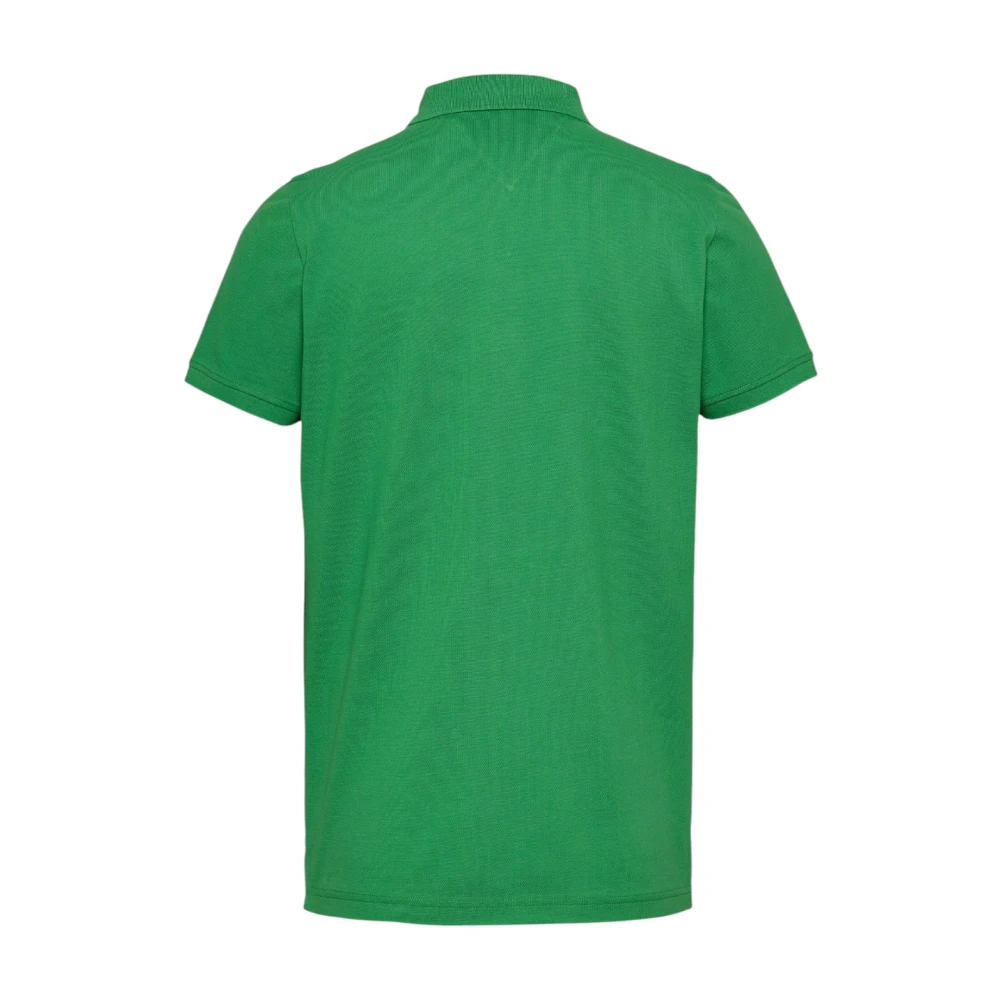 Tommy Jeans Korte Mouw Polo in Katoen Collectie Green Heren