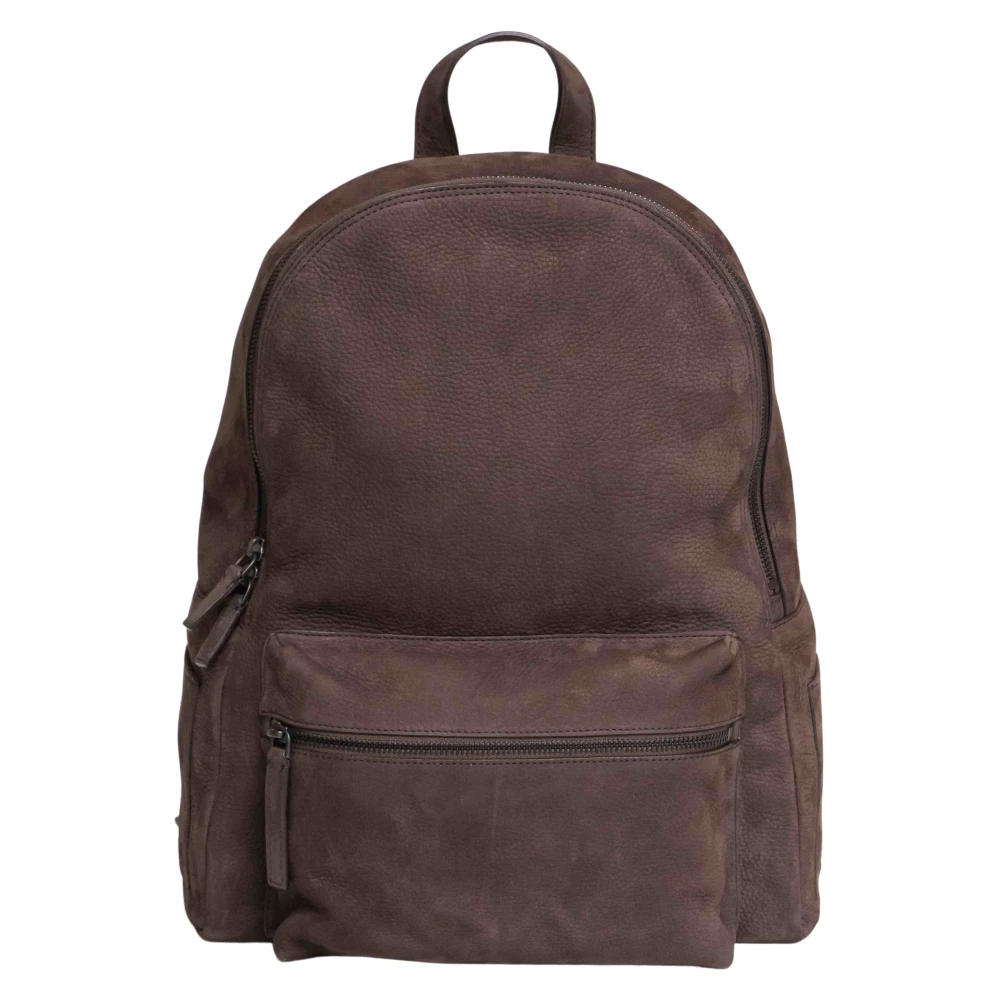 Orciani Men's Brown Laio Cocco Nabuk Backpack