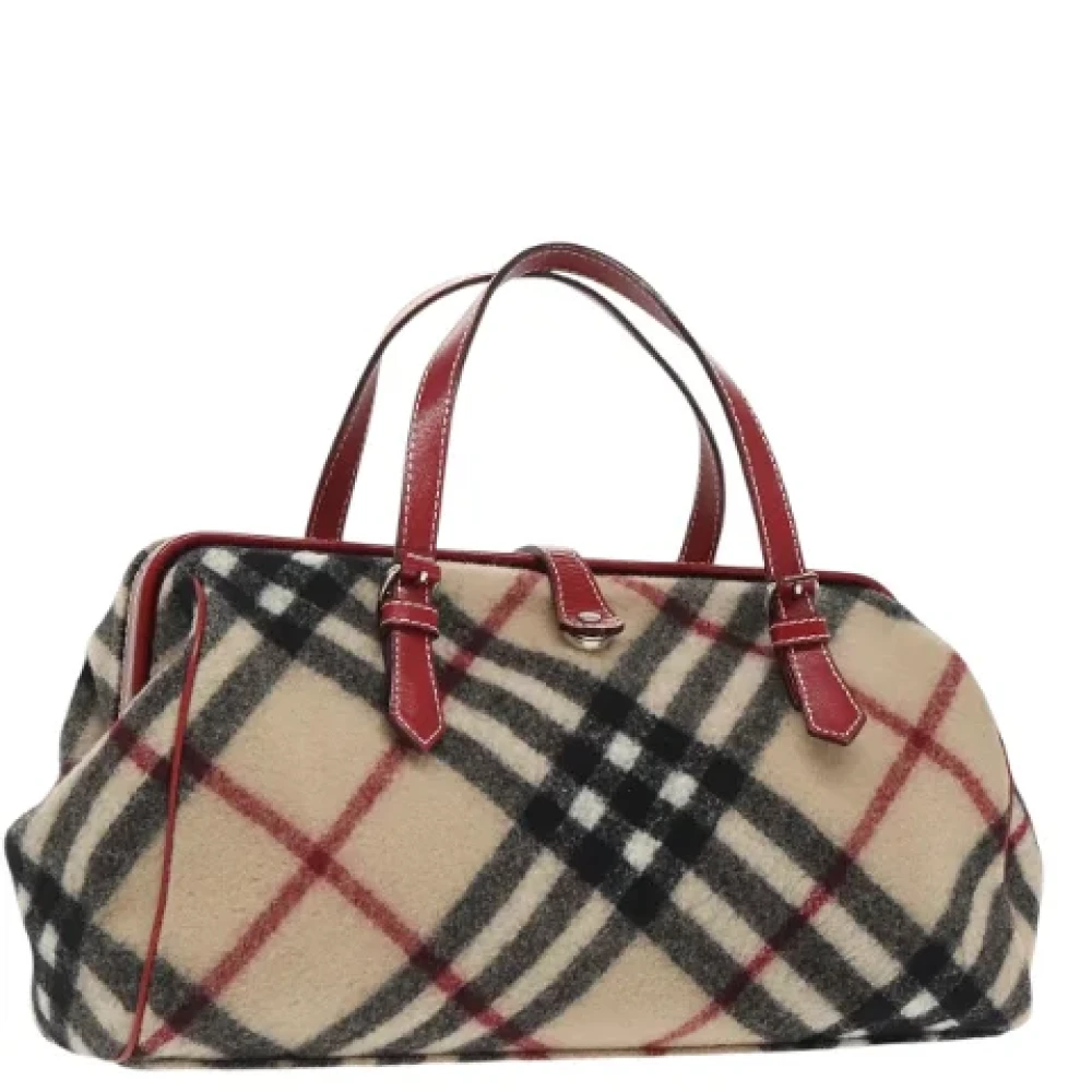 Burberry Vintage Pre-owned Canvas handbags Beige Dames