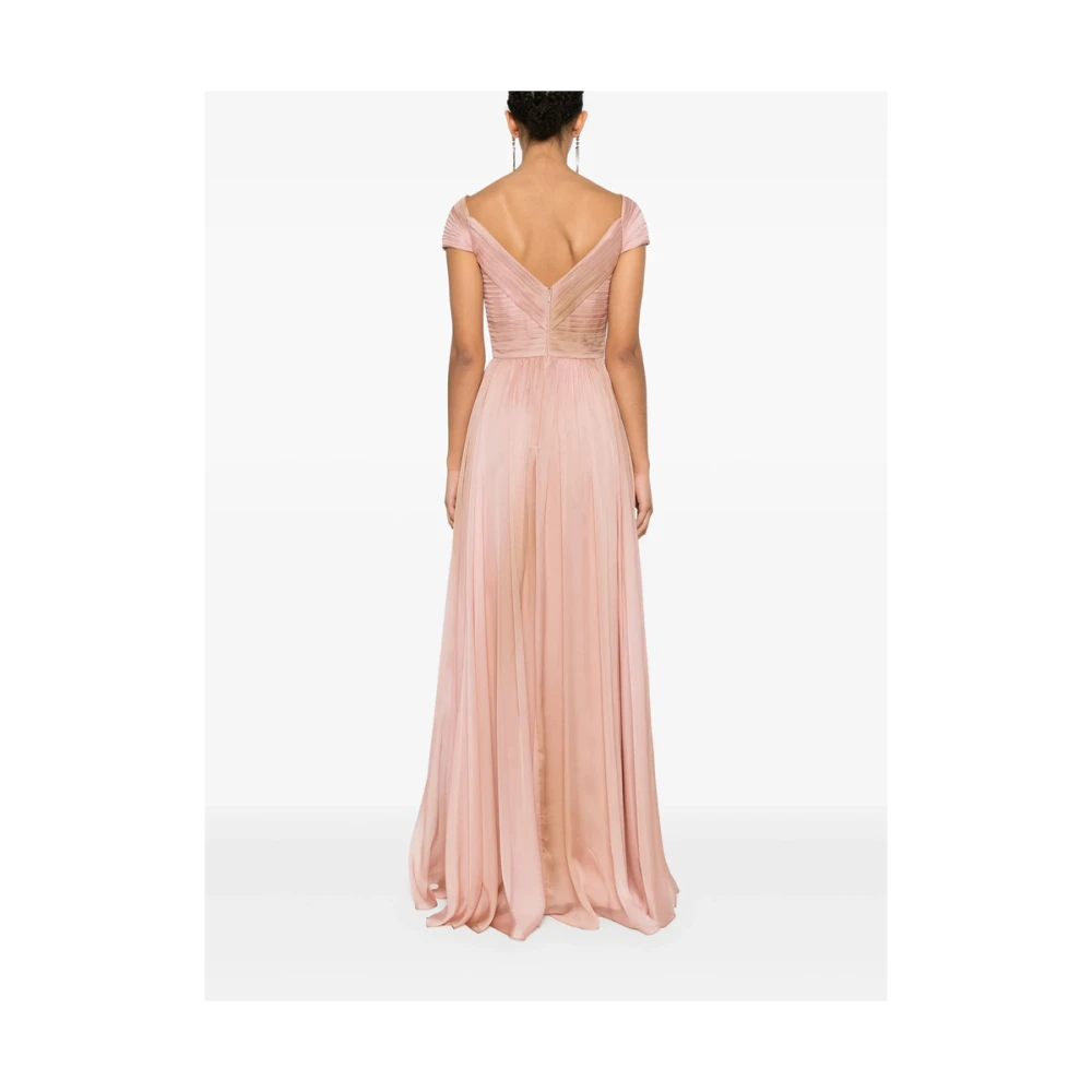 Elie Saab Poederroze Verloop Effect Jurk Pink Dames