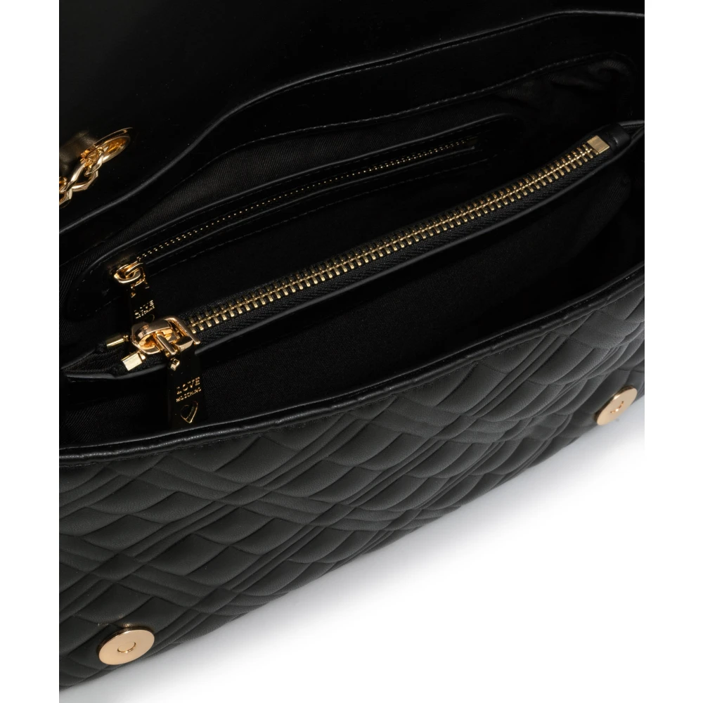 Love Moschino Multicolor Logo Schoudertas met Magneetsluiting Black Dames