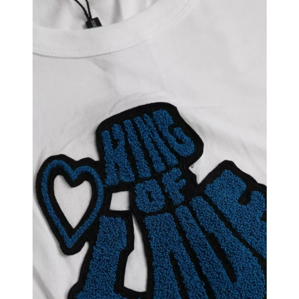 Dolce & Gabbana Witte Liefde Koning Korte Mouw T-shirt White Heren