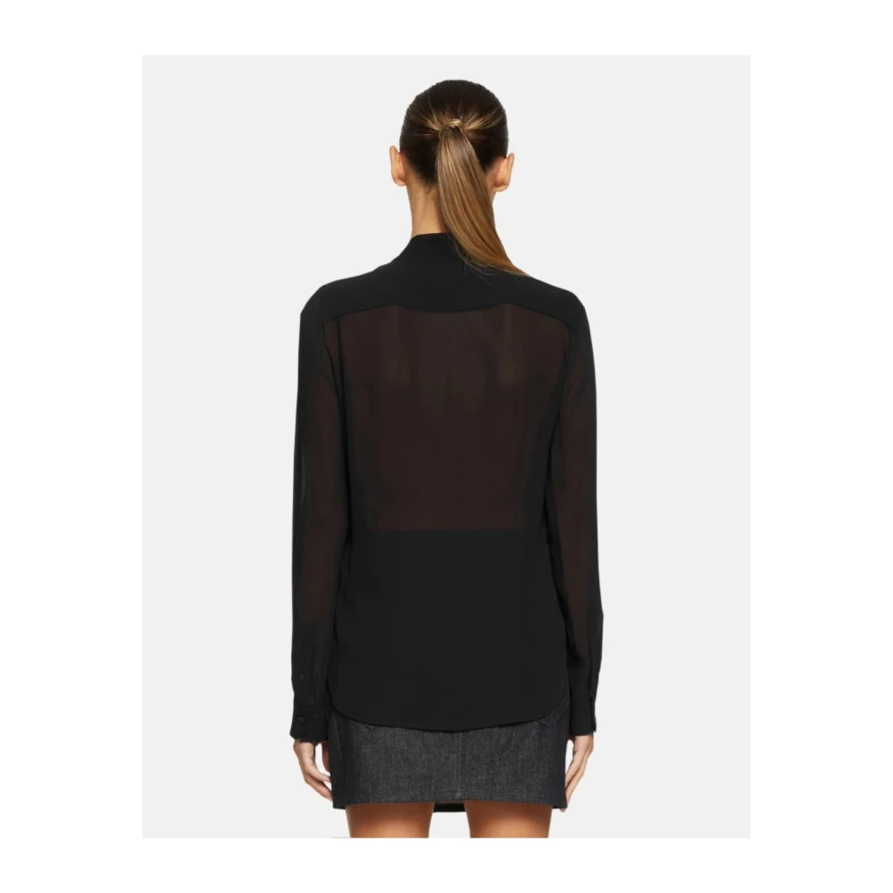 Dondup Reguliere Creponne Blouse Black Dames