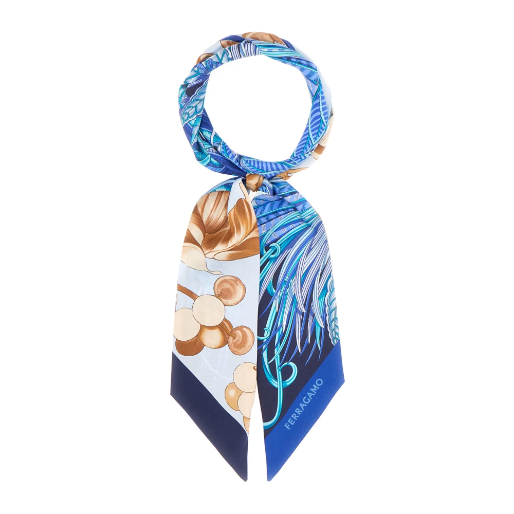 Salvatore Ferragamo Stijlvolle Sjaals & Shawls Collectie Blue Dames