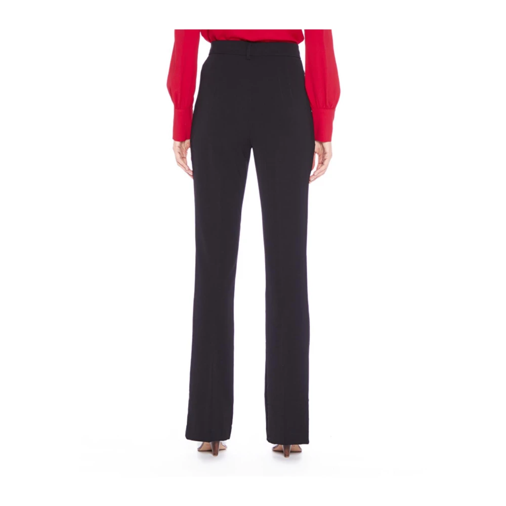 Manila Grace Wijde Broek Black Dames