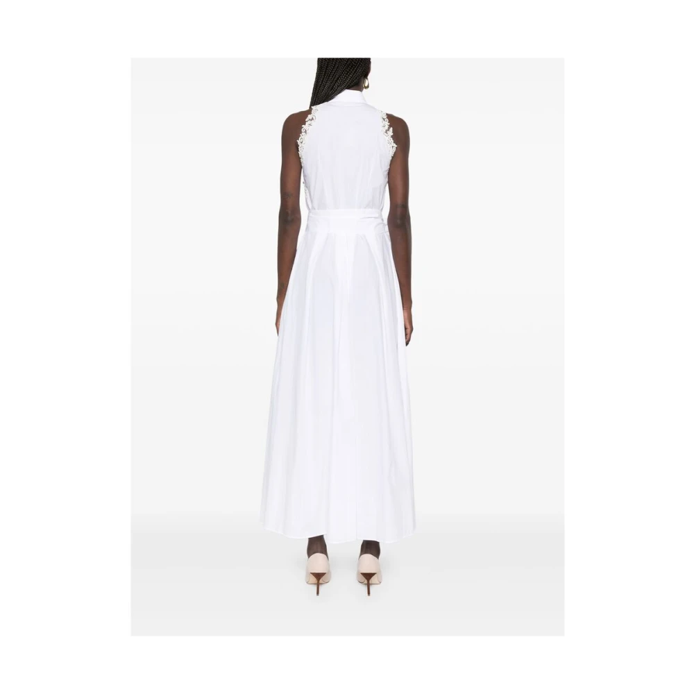 Ermanno Scervino Witte Jurk met Riem White Dames