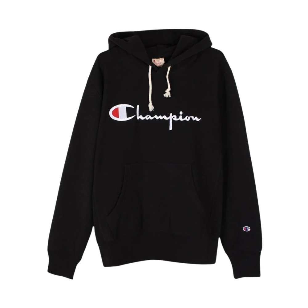 Champion Men's Black Hooded Sweatshirt - Hoodies - S - Sweatshirts & Hoodies