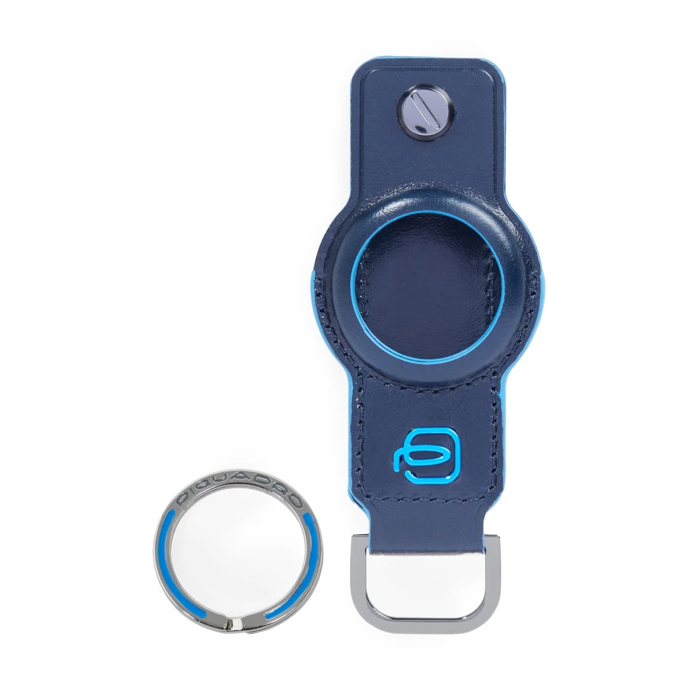 Piquadro Unisex Blauw Sleutelhanger Voor Airtag En Connequ 4.0